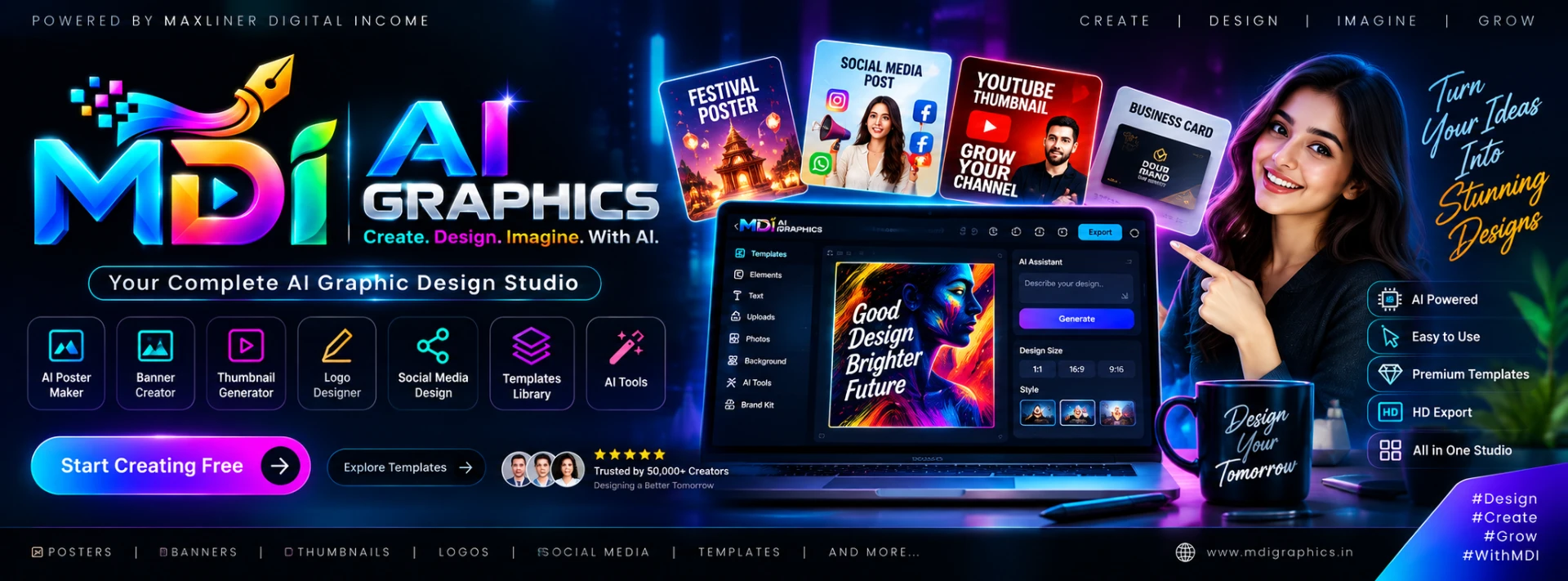 MDI AI Graphics creative design studio